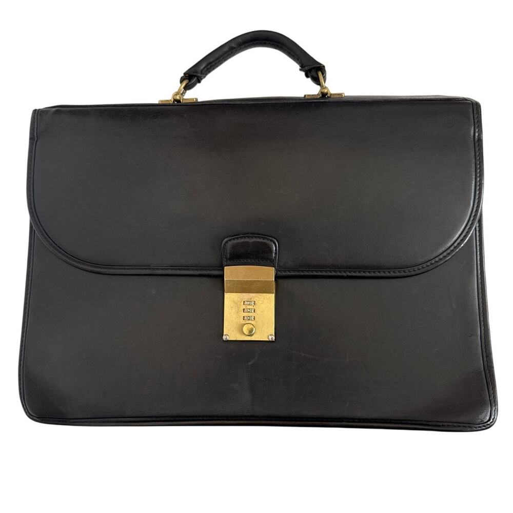 Vintage Coach 5353 Black Leather Metropolitan Briefcase Made in USA
